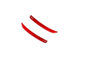 JCW Pro Style Rear Spoiler Extensions Gloss RED  - Pair