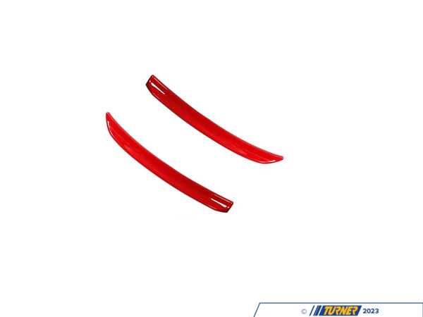 ECS JCW Pro Style Rear Spoiler Extensions Gloss RED  - Pair 51192339041RD