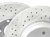 ECS BMW E6X Front Cross Drilled & Slotted Brake Rotors - Pair (348X30) 010294ECS01AKT View 3