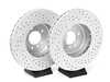 ECS BMW E6X Front Cross Drilled & Slotted Brake Rotors - Pair (348X30) 010294ECS01AKT View 2
