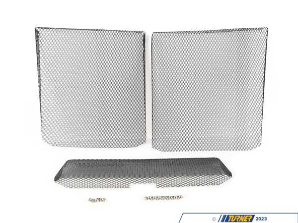 Rennline Radiator Protection Grille Screens - With Parking Sensors - With Center Radiator - Black E1006.11112