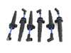 Precision Raceworks N54 Replacement Spark Plug Wires - 6pk, Blue, Short (Factory Location) 201-0003 View 2