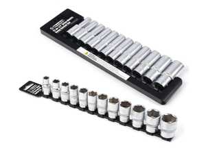 24 Pc. 1/2" Drive 6 Point Metric Socket Set - Deep And Standard