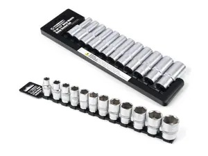 24 Pc. 1/2" Drive 6 Point Metric Socket Set - Deep And Standard