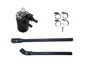 M7 Black Billet Aluminum Oil Catch Can Kit - N14 Engine