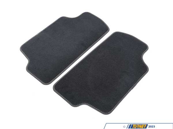 Genuine MINI Rear Carpet Factory Floor Mats Set Velour Black - Priced As Set 51475A42011