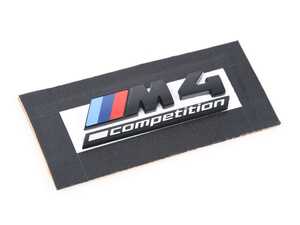 BMW G82 M4 Competition Front Grille Emblem - Gloss Black
