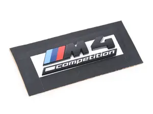BMW G82 M4 Competition Front Grille Emblem - Gloss Black