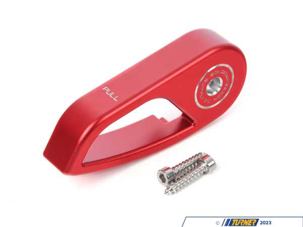 Goldenwrench Supply Co Goldenwrench BLACKLINE Performance Edition Hood Latch Handle (LHD) - Red - BMW E82/88 E9X F06/12/13 E84 E9XHHL-R