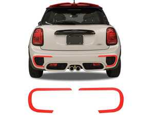 John Cooper Work Bumper Highlighted Sticker Kit Rear - Gloss Red