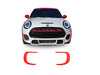 Bremmen Parts John Cooper Work Bumper Highlighted Sticker Kit Front - Gloss Red 51142468932F View 1