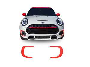 John Cooper Work Bumper Highlighted Sticker Kit Front - Gloss Red