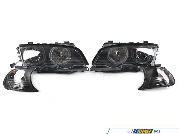 Anzo ANZO Projector Headlights W/ Halo - Black Housings - E46 Pre-LCI Coupe/Convertible anz121269