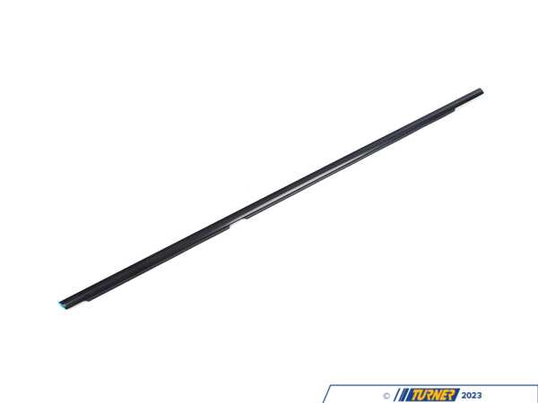 Genuine BMW Genuine BMW Outer Weatherstrip, Rear Lef - 51357207843 - Gloss Black 51357207843