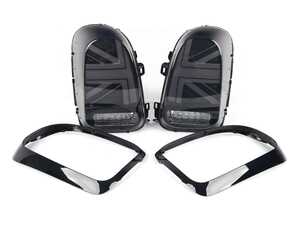 Union Jack Taillight LED Piano Black Smoked - Set  