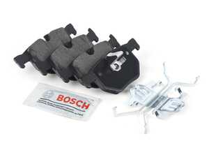 Bosch Blue Semi-Metallic Brake Pads With Hardware - Rear - BMW E60 E70 E71 F15 F16
