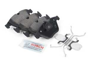 Bosch Blue Semi-Metallic Brake Pads With Hardware - Front - BMW E60 525i 528i 530i