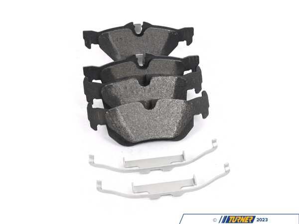 Bosch Bosch Blue Semi-Metallic Brake Pads With Hardware - Rear - BMW E82/88 128, E9X 323/325/328, E84 X1 28i BE1267H