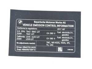 LABEL EXHAUST EMISS