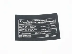 INFORMATION LABEL EXHAUST GA