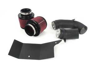 BMS Elite F97 X3M & F98 X4M Performance Intake - Red Filters - Matte Black Piping