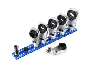 6 Piece Flex Offset Ratcheting Attachment Set – 3/8 Inch Drive 12-Point