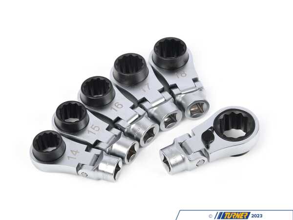 VIM Tools 6 Piece Flex Offset Ratcheting Attachment Set 3/8 Inch Drive 12-Point NORA150XL