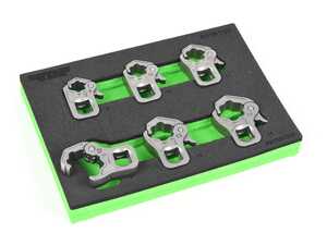 6 Piece Flare Nut Ratcheting Wrench Set - 3/8 Inch Drive