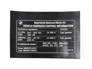 LABEL "EXHAUST EMISSION"