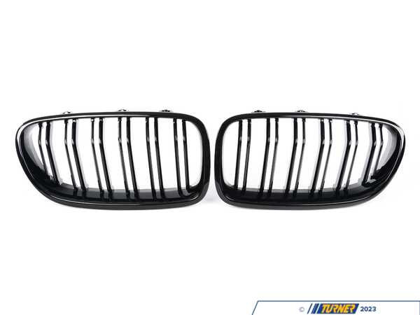 AUTOTECKNIC Autotecknic Glazing Black Dual-Slat Front Grille Set  - F10 5-Series / M5 ATK-BM-0067-DS-G