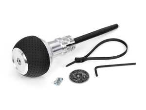 BFI GS2 Automatic Shift Knob - Silver w/ Black Perforated Air Leather - E36 Z3 E46 E39 E38 E53 E60 (Automatic Trans)