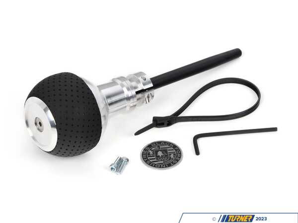 Black Forest Industries BFI GS2 Automatic Shift Knob - Silver w/ Black Perforated Air Leather - E36 Z3 E46 E39 E38 E53 E60 (Automatic Trans) GS2-BMA-1