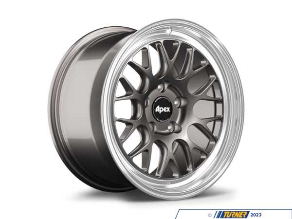 APEX Wheels Apex ML-10RT 17x9" ET30 Wheel - Machined Lip Anthracite  ML10RT179ET30MLA
