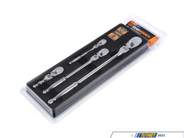 Gear Wrench 4 Piece Set 90 Tooth Full Polish Ratchet Set With Flex head KDT81230T