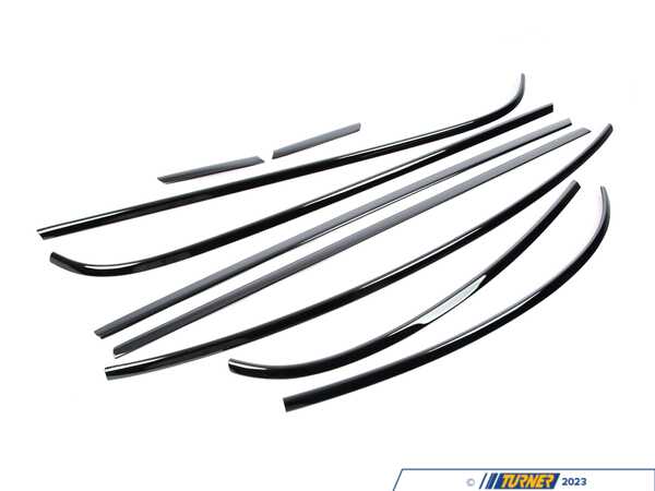 Bremmen Parts MINI Waistline| Beltline Piano Black Full Belt Line Kit Peel & Stick - R56 51337146091