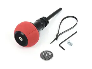 BFI GS2 Automatic Shift Knob - Black w/ Red Alcantara - E82/88 E9X E85/89 Z4 (Automatic Trans) 