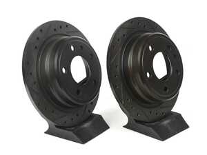 Rear V5 Drilled & Slotted Brake Rotors - Set (284x10)