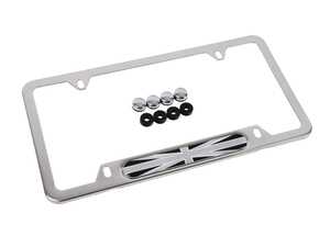 MINI Black Jack License Plate Frame - Polished - Priced Each