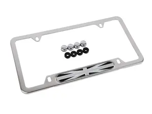 MINI Black Jack License Plate Frame - Polished - Priced Each