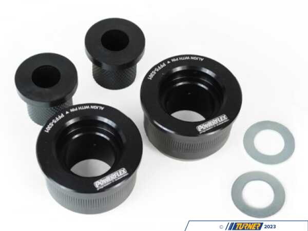 Powerflex Black Series Powerflex BMW E36 / E30 / Z3 / Z1 Front Lower Control Arm Rear Bushing - Aluminum Shell (Centered) PFF5-5301BLK
