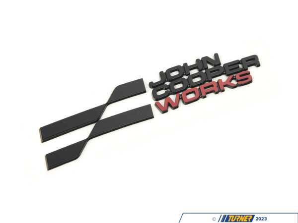 Genuine MINI JCW Rear Badge Emblem - Black/RED 51145B360C6