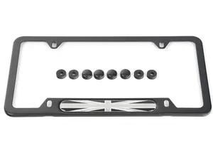 MINI Black Jack License Plate Frame - Black - Priced Each - (NO LONGER AVAILABLE)