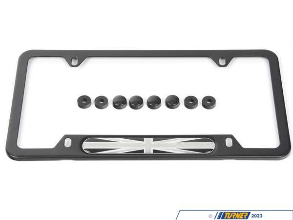 Genuine MINI MINI Black Jack License Plate Frame - Black - Priced Each - (NO LONGER AVAILABLE) 51805A5CFA2