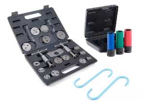 Brake Caliper Piston Tool Kit With Protecta Socket Kit & Caliper Holder Hook Set