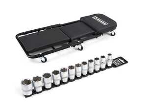 2-in-1 Creeper Seat With 1/2" Drive Metric Socket Set