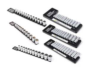 1/4", 3/8", & 1/2" Drive Shallow Socket Sets With 1/4", 3/8", & 1/2" Drive Deep Socket Sets