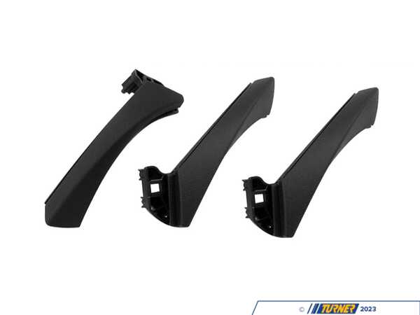 Bremmen Parts Interior Door Pull Replacement Kit - Black - Front & Rear E9X-DRPL-RPKT3BK