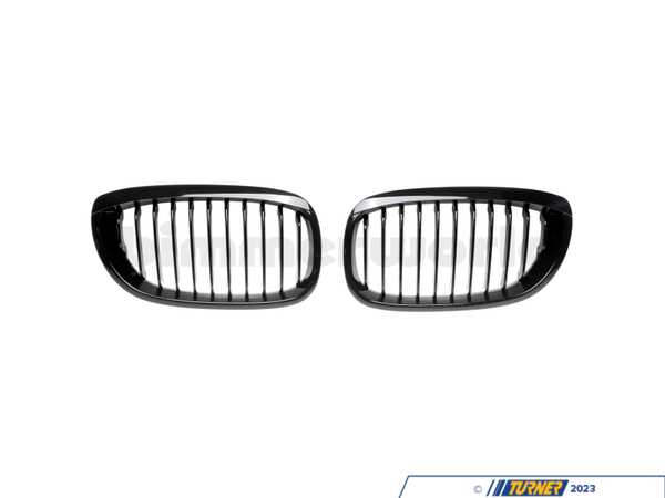Bimmerworld Gloss Black Front Grilles - E46 Coupe 2004-2006 (Post-Facelift) BM-4604G