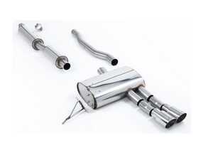 Cat-Back Exhaust System - Resonated Dual GT90 - Polished Tips 