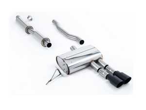 Cat-Back Exhaust System - Resonated Dual GT90 - Cerakote Black Tips